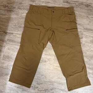 Duluth Trading Flexpedition Pants Mens 44x30 Tan Brown Cargo Relaxed Fit